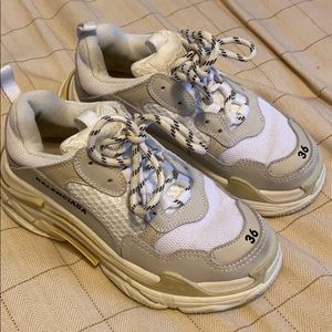 Balenciaga White Triple S Sneakers